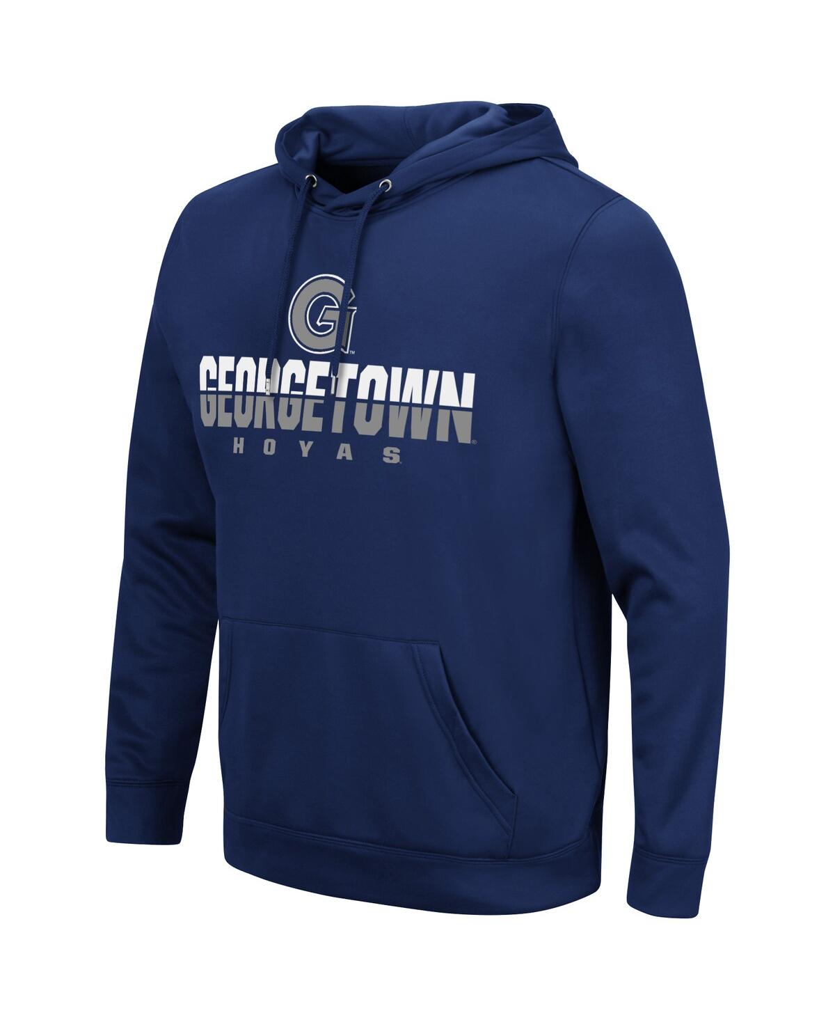 Colosseum Men's Navy Georgetown Hoyas Lantern Pullover Hoodie In Navy
