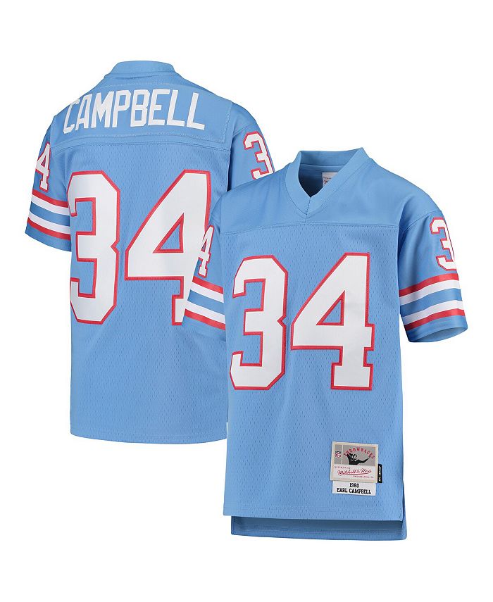 Mitchell & Ness Men's Earl Campbell Light Blue Houston Oilers Tie