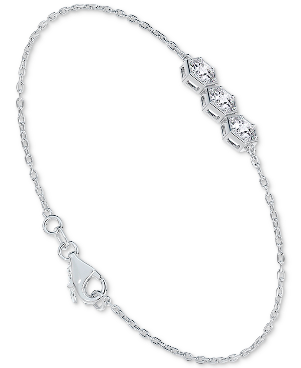 Portfolio by De Beers Forevermark Diamond Three Stone Honeycomb Chain Bracelet (5/8 ct. t.w.) in 14k- White Gold