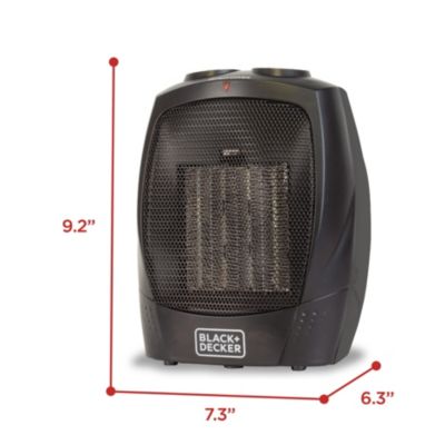 Personal Ceramic Space Heater for Desk or Home Office, 2 Heat & Fan Settings, Adjustable Thermostat, BHDC201