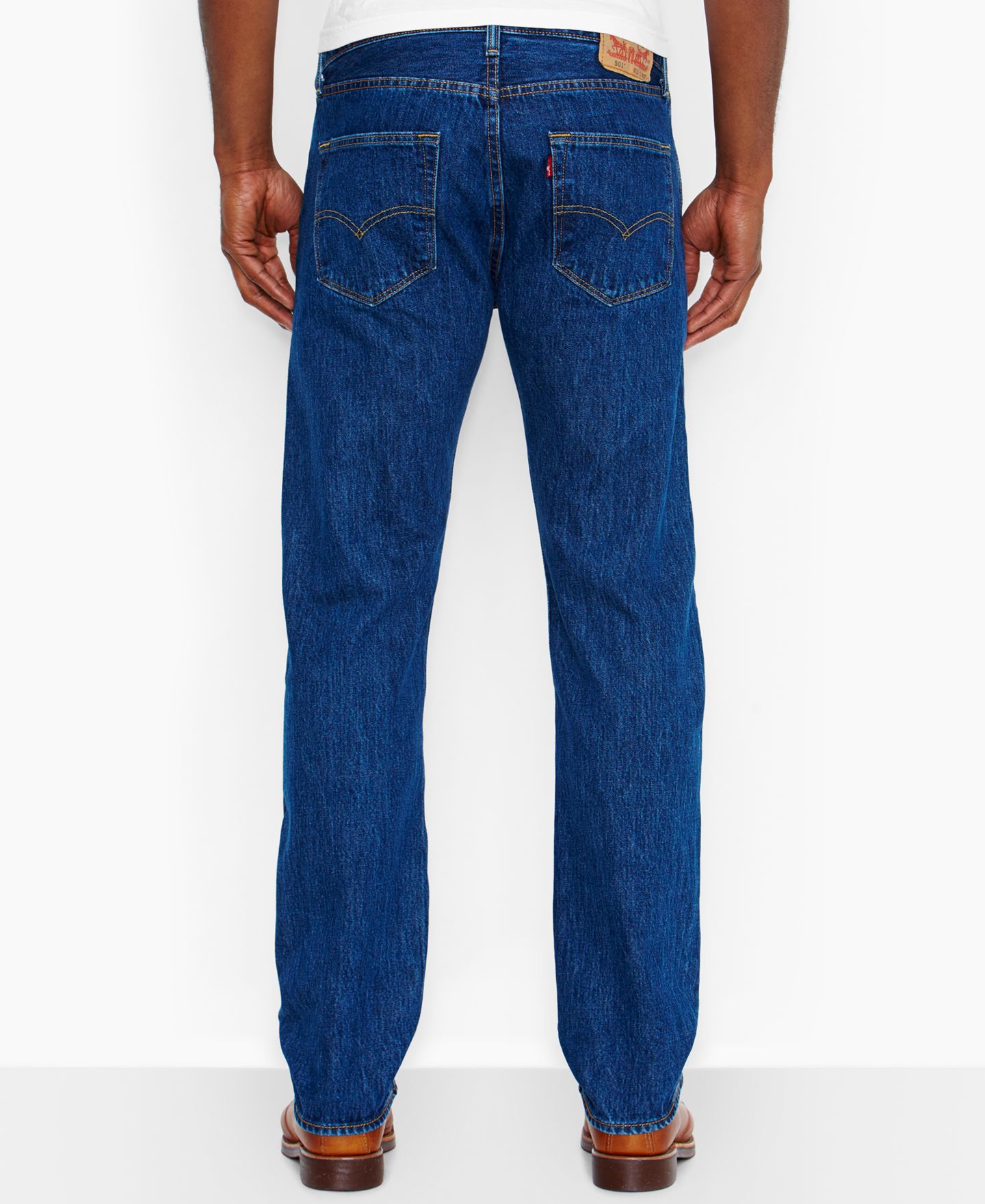 Мужские джинсы Levi's Big and Tall 501 Original Fit, цвет: Тёмный стоунвош — фото 2