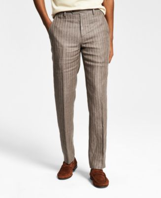 Alfani Men's Slim-Fit Stripe Linen Suit Pants, Created for Macy's - Macy's