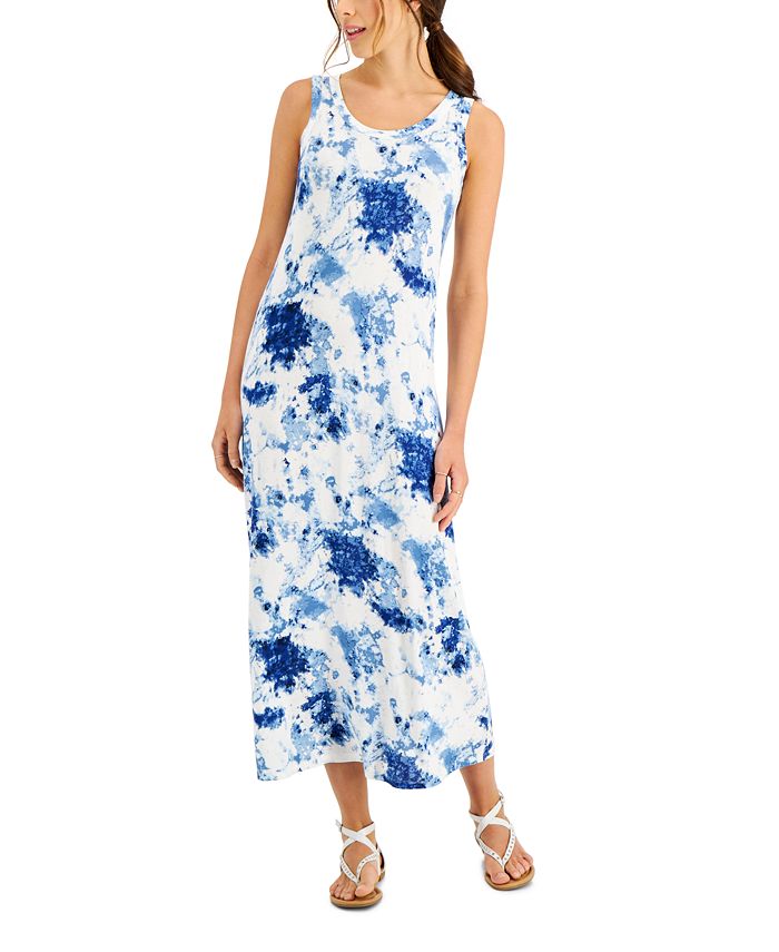 Macy's tie dye maxi dress hotsell