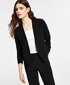 Ruched-Sleeve Open-Front Jacket, Created for Macy's