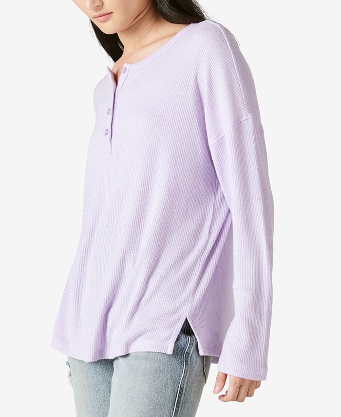 Lucky Brand Cloud Ribbed LongSleeve Henley Macy's