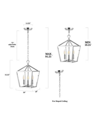 Ojai 3-Light Classic Modern Lantern LED Pendant