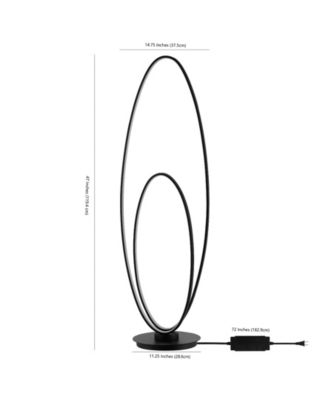 Calder Modern Contemporary Oval Dimmable Integrated LED Floor Lamp