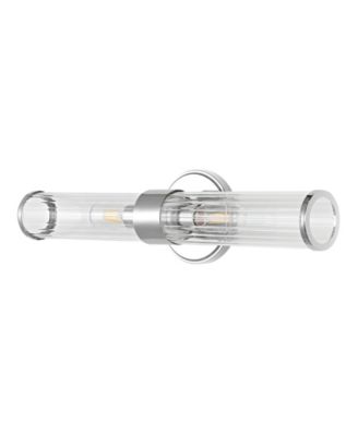 Cecil 2-Light Tall Cylinder Modern Mid-Century LED Vanity