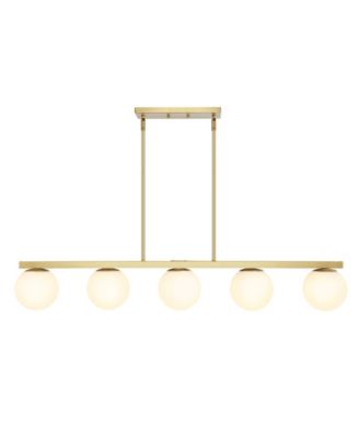 Luca Parisian 5-Light Modern Glam Iron Globe Linear LED Pendant