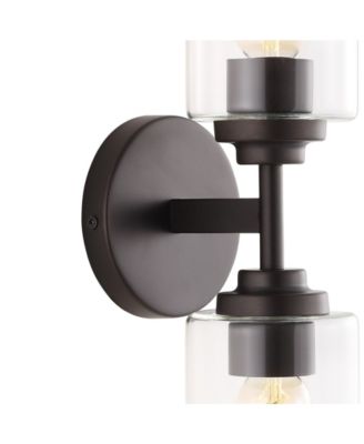 Giles 2-Light Farmhouse Industrial Iron Cylinder LED Sconce