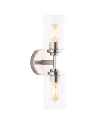 Giles 2-Light Farmhouse Industrial Iron Cylinder LED Sconce