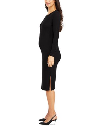 Motherhood Maternity - Ribbed Midi Maternity Dress