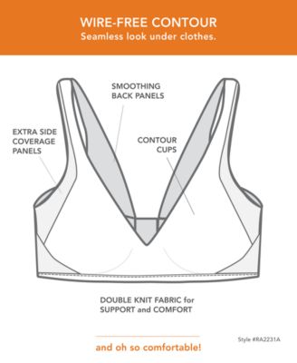 No Side Effects&reg; Underarm and Back-Smoothing Comfort Wireless Lightly Lined T-Shirt Bra RA2231A