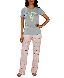 Baby Yoda Grogu Ice Cream Pajama T-Shirt & Pants
