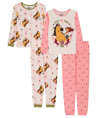 Spirit Little Girls Pajamas, 4 Piece Set - Macy's