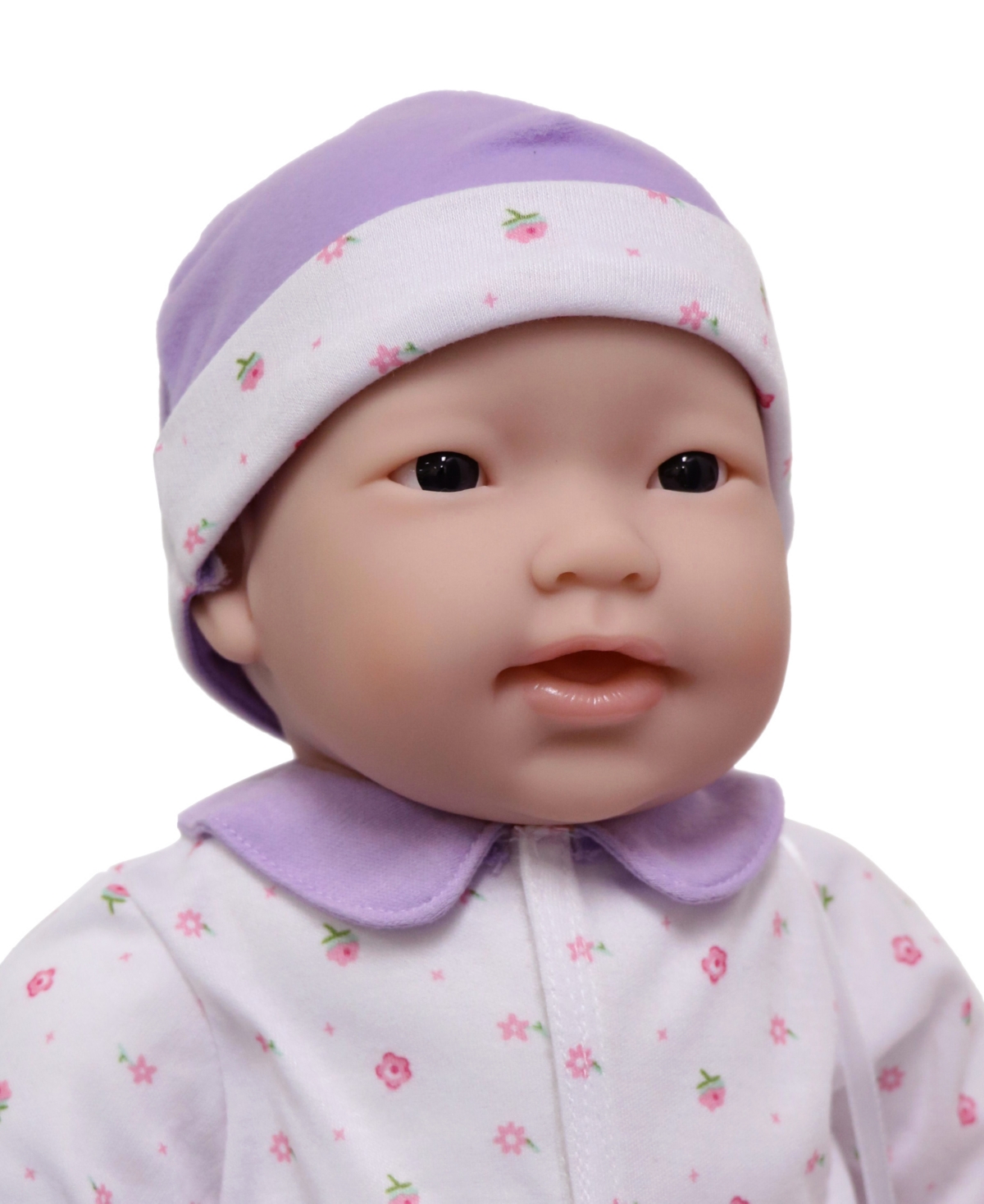 JC TOYS LA BABY ASIAN 20" SOFT BODY BABY DOLL PURPLE OUTFIT 