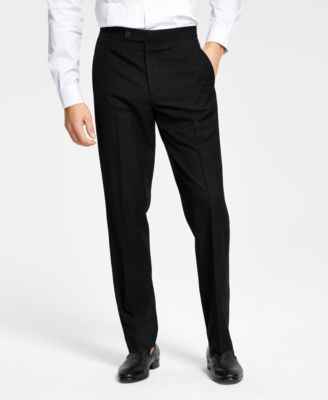 Men's Classic-Fit Stretch Black Tuxedo Pants, Created for Macy's  