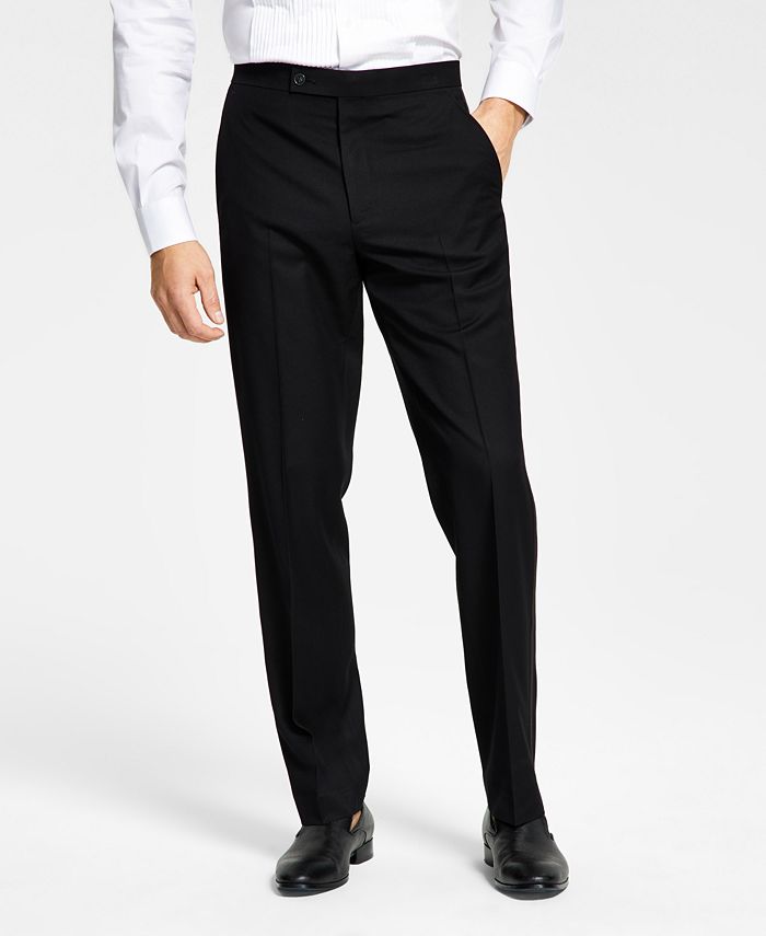 Alfani - Men's Classic-Fit Stretch Black Twill Suit Pants