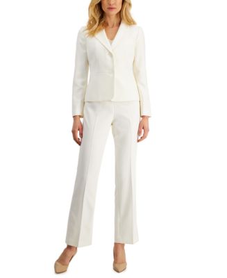 Le Suit Women's Notch-Collar Pantsuit, Regular and Petite Sizes ...