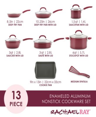 Create Delicious Aluminum Nonstick Cookware Set, 13 Piece