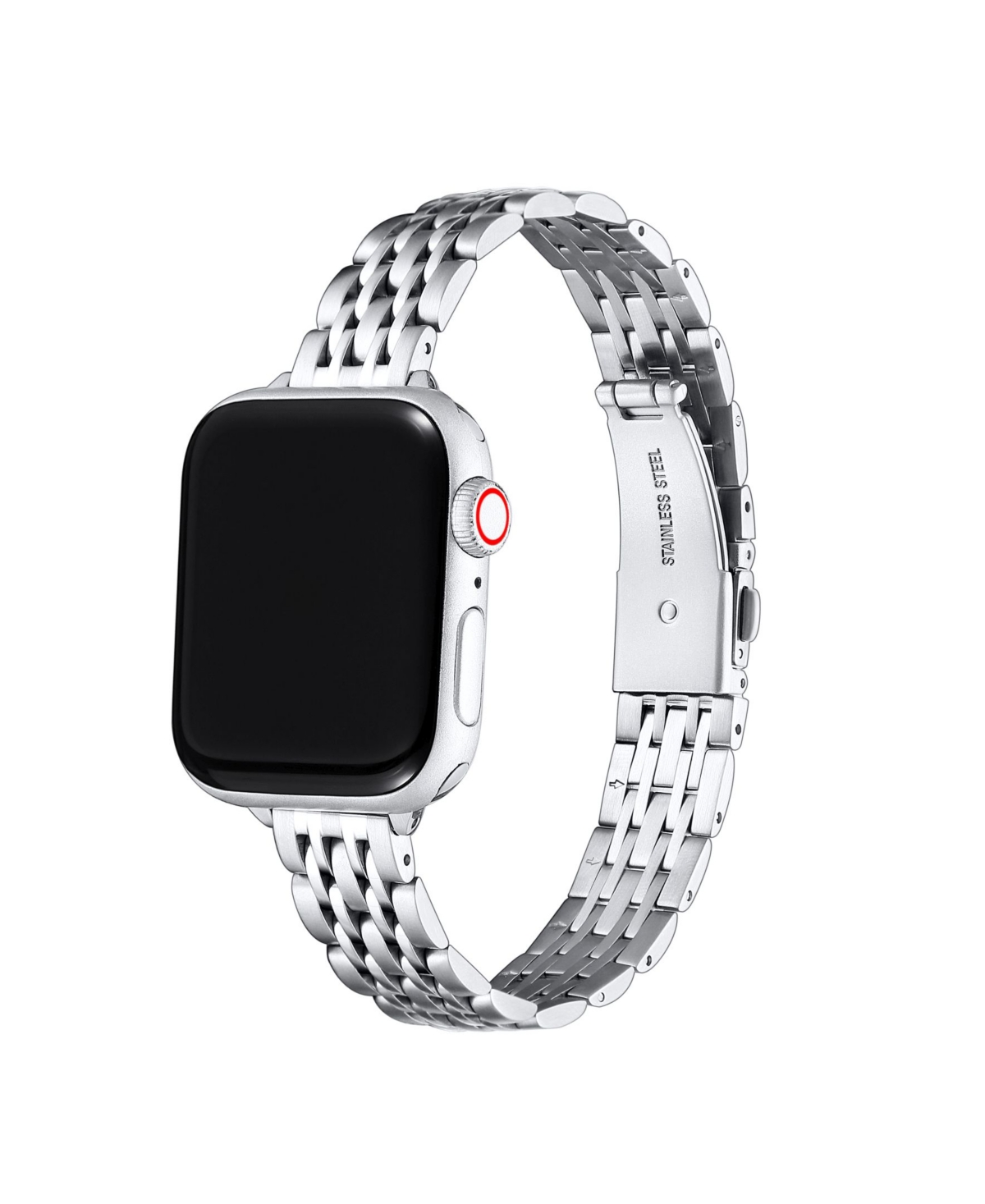 Rainey Skinny Silver-tone Stainless Steel Alloy Link Band for Apple Watch, 38mm-40mm - Silver-tone