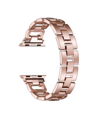 Tiara Rose Gold Plated Stainless Steel Alloy and Rhinestone Band for Apple Watch, 38mm-40mm