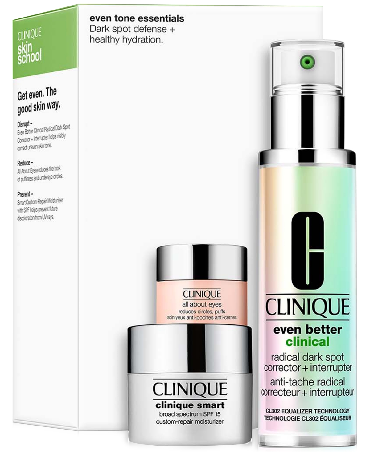 bewondering vos intern Clinique 3-Pc. Even Tone Essentials Brightening Skincare Set | Smart Closet
