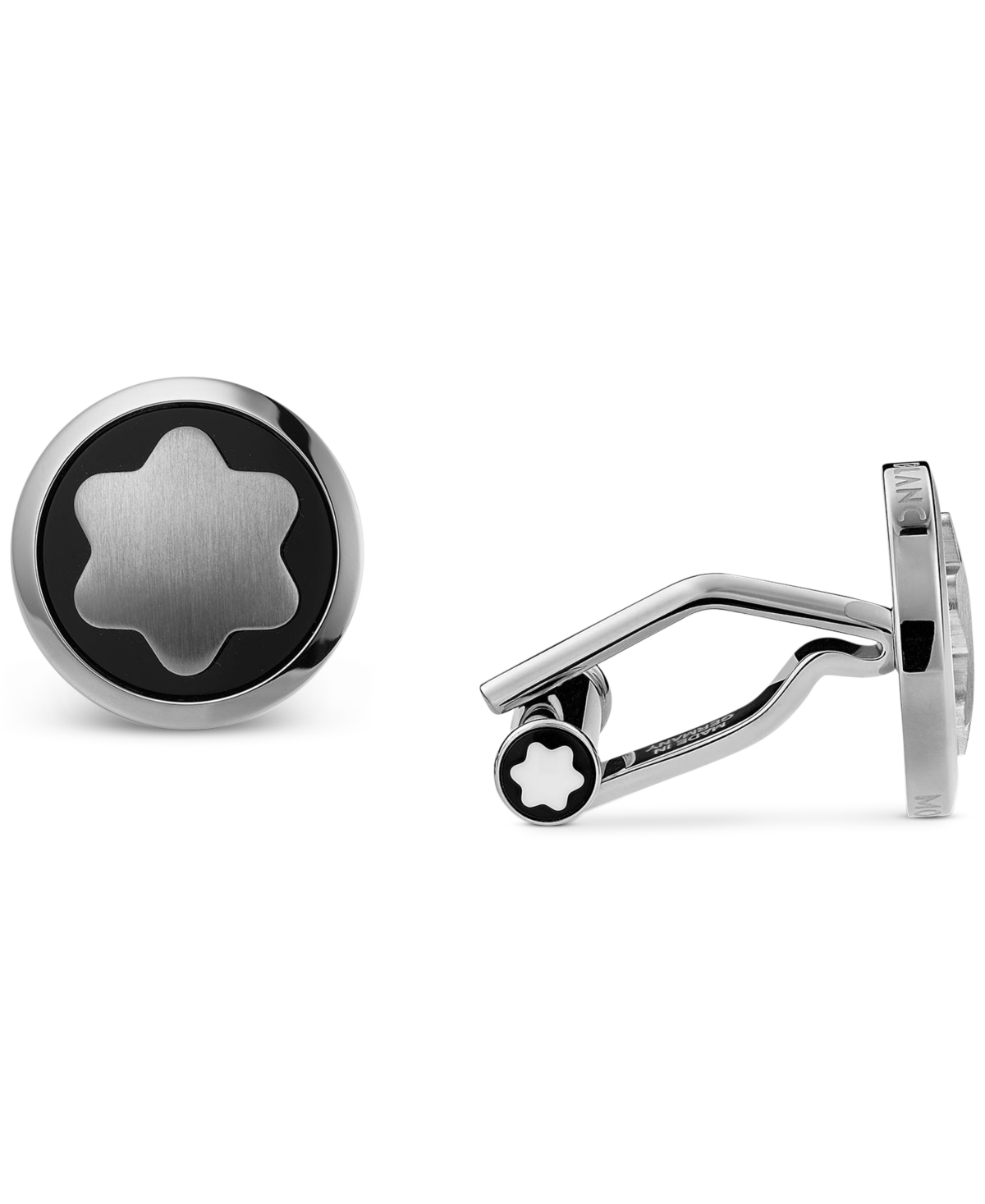 Shop Montblanc Men's Star Stainless Steel Cuff Links In Silver