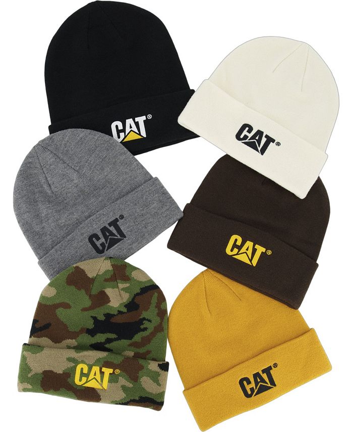Caterpillar Men's Trademark Cuff Beanie - Soft, Warm Winter Hat With Adjustable Cuff & Logo