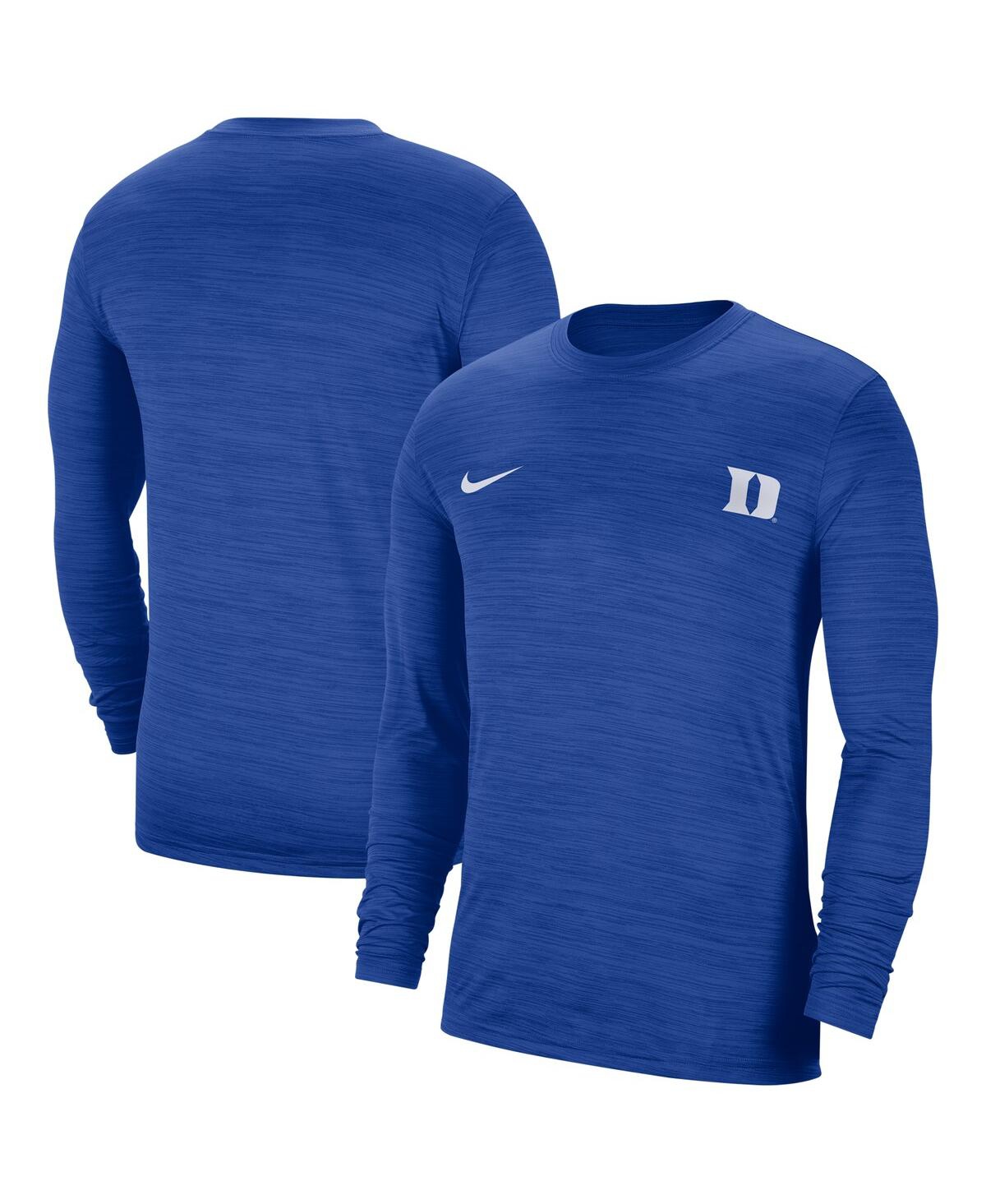 Men's Royal Duke Blue Devils Velocity Legend Performance Long Sleeve T-shirt