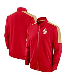 Men's Scarlet San Francisco 49ers Historic Track Full-Zip Jacket