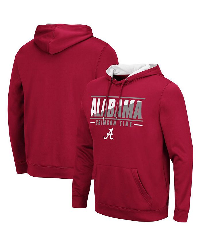 Colosseum Men's Crimson Alabama Crimson Tide Slash Stack 2.0 Pullover Hoodie  - Macy's