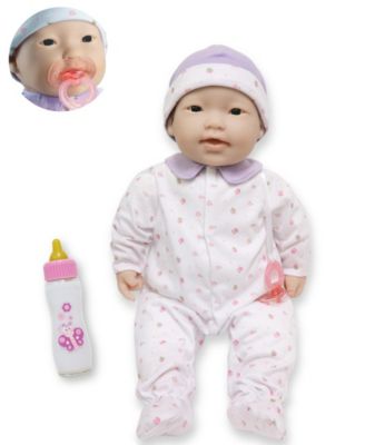 La Baby Asian 20" Soft Body Baby Doll Purple Outfit