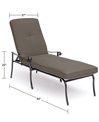 Agio Chateau Outdoor Aluminum 3-Pc. Chaise Set (2 Chaise Lounge & 1 End ...