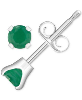 Macy's - Aquamarine Solitaire Stud Earrings in 14k Gold (Also in Ruby, Emerald, & Sapphire)