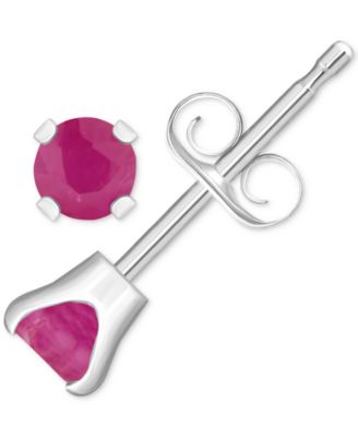 Aquamarine (1/5 ct. t.w.) Solitaire Stud Earrings in 14k Gold (Also in Sapphire, Emerald & Ruby)