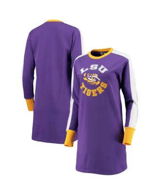 purple and gold lsu dresses LSU Tigers Purple Sleeveless Tank Dress With Gold Stripes by Vive La Fete, Infant / 24M