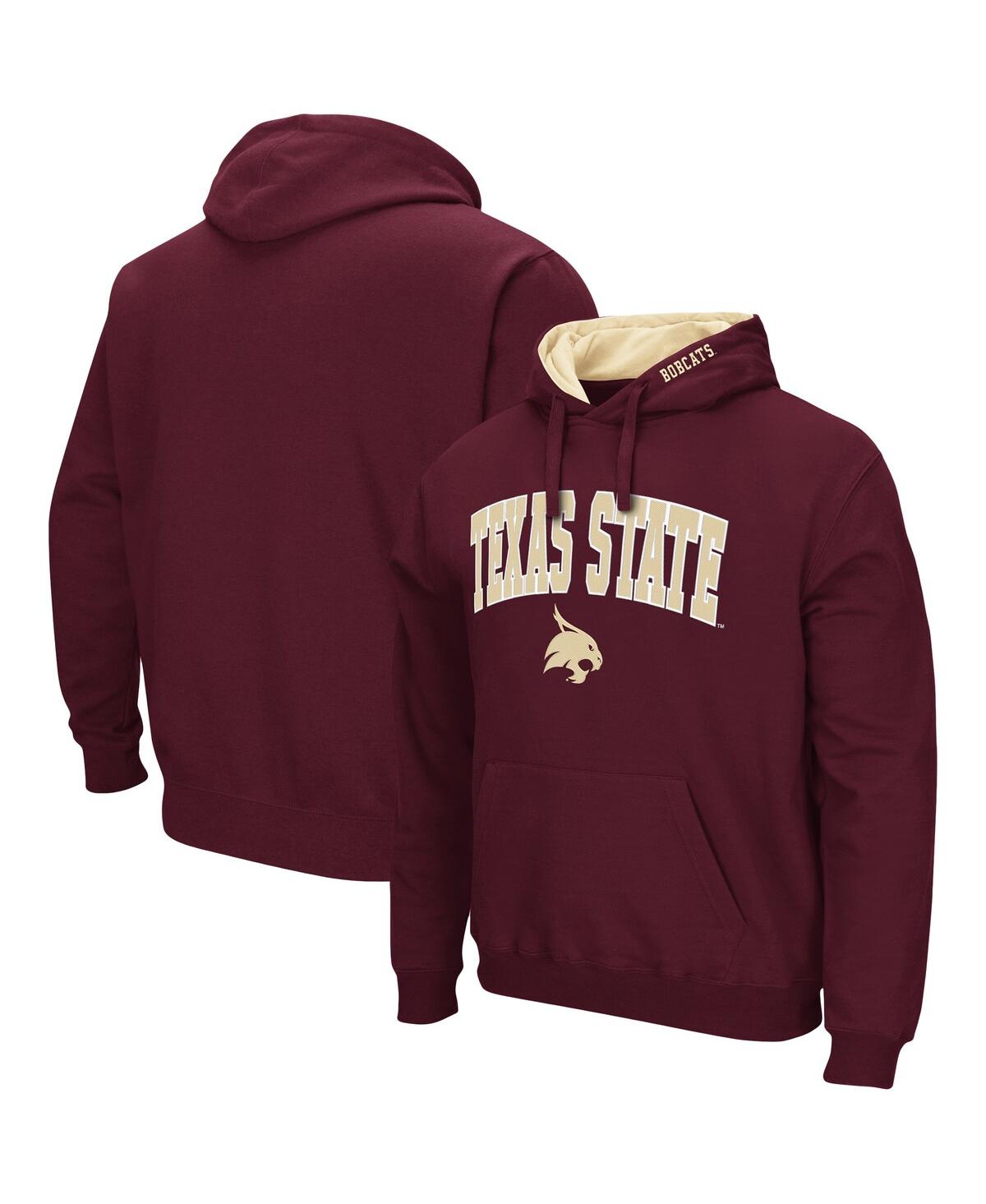 Colosseum Maroon Texas State Bobcats Arch And Logo Pullover Hoodie In Maroon