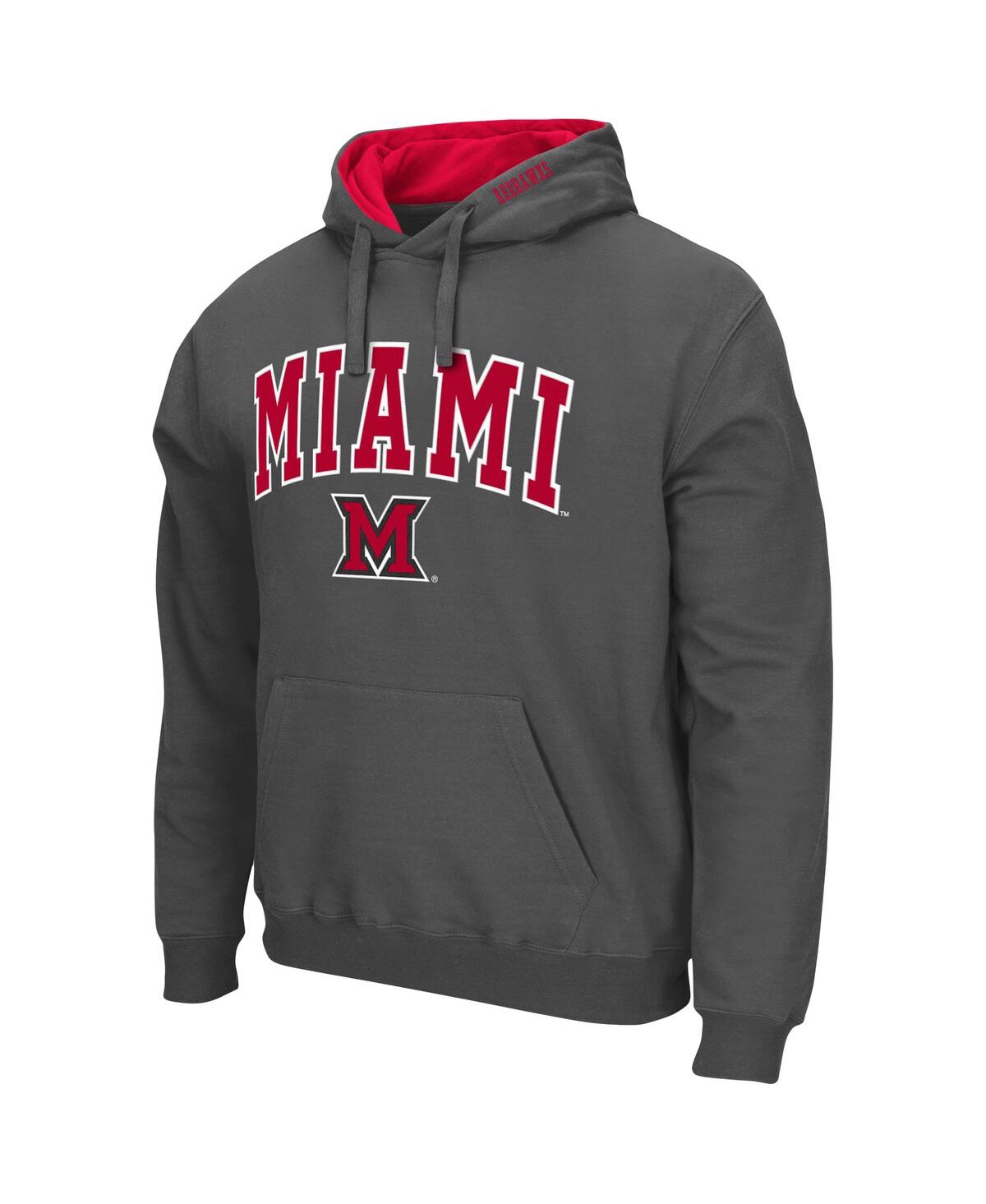 Colosseum White Miami University Redhawks Arch And Logo Pullover Hoodie In White