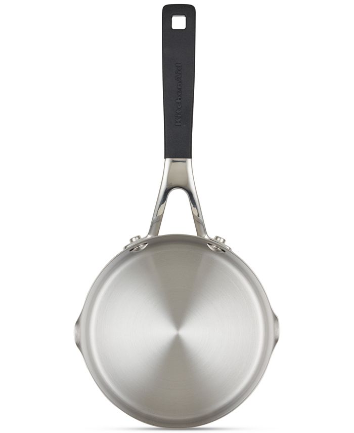 KitchenAid Stainless Steel 1 Quart Induction Sauce Pan with Pour Spouts