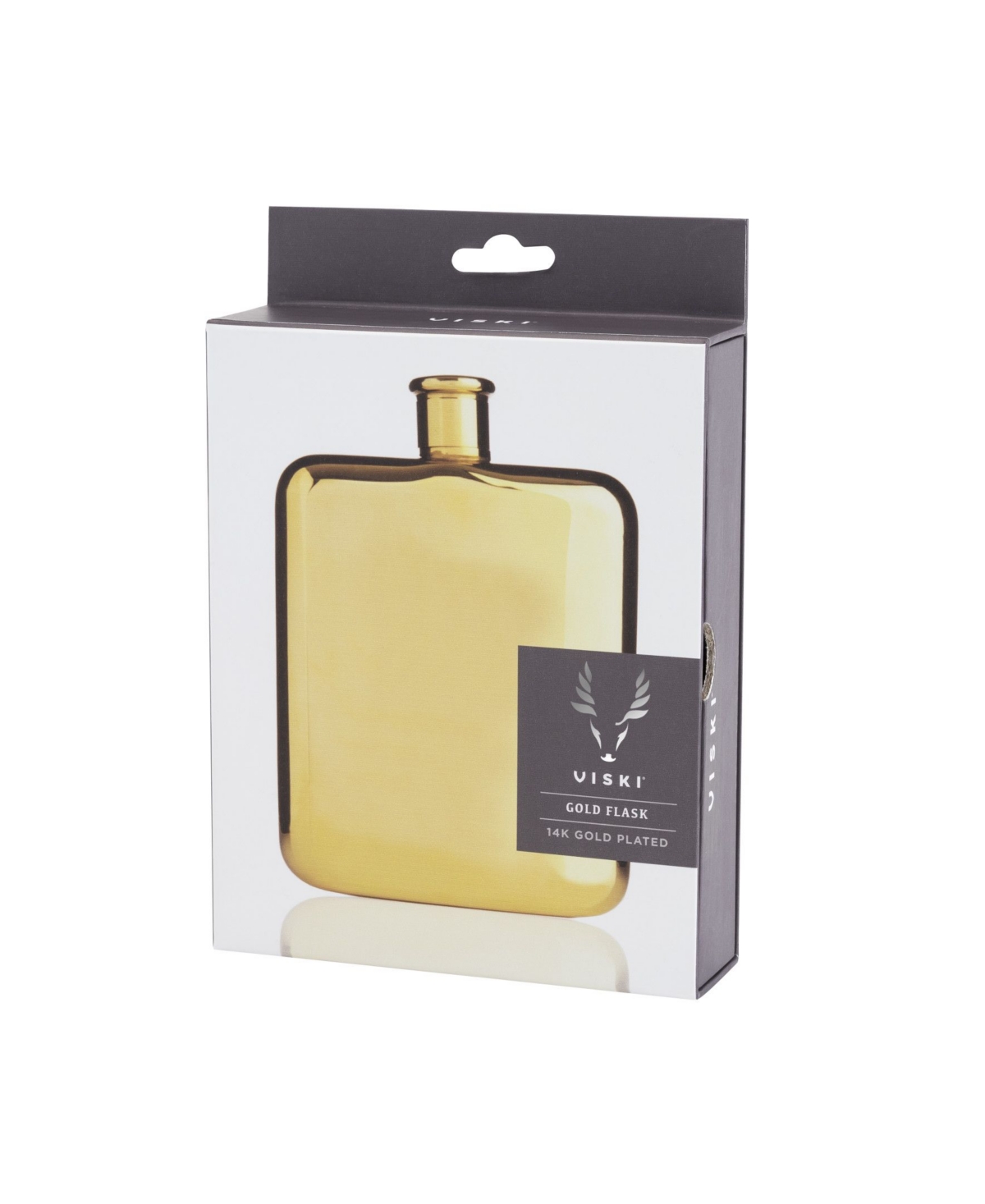 Viski Belmont 14k Gold-Plated Drinking Flask,