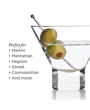 Viski Reserve Milo Crystal Martini European Crafted Cocktail Glasses, Home  and Bar Drinkware, Crystal Martini Accessories, Craft Cocktail Glasses,  Martini glasses Set of 4, 7oz