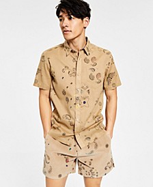 Men's Bandana Paisley Print Short-Sleeve Button-Up Shirt & Corduroy Shorts Set, Created for Macy's