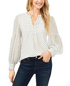 Pleated Clip-Dot Top