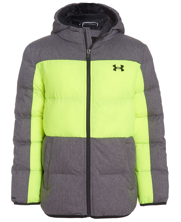 Under Armour Little Boys Pronto Hooded Colorblock Puffer Jacket Macy's