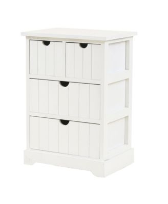 Luxen Home Beadboard Wood Cabinet