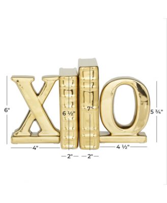 by Cosmopolitan Ceramic Glam X, O Sculpture, Set of 4