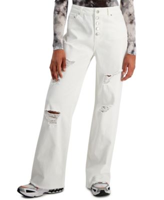 Tinseltown Juniors' Destructed Wide-leg 