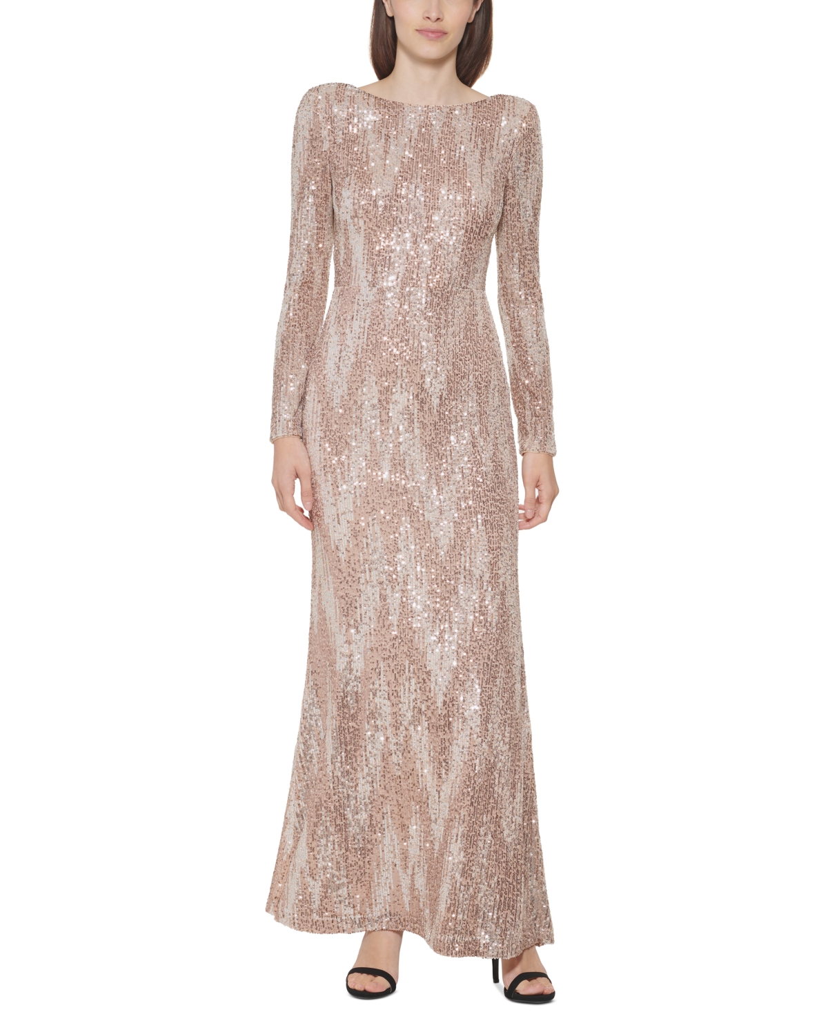 UPC 191899733411 - Eliza J Sequin Chevron Column Gown | upcitemdb.com