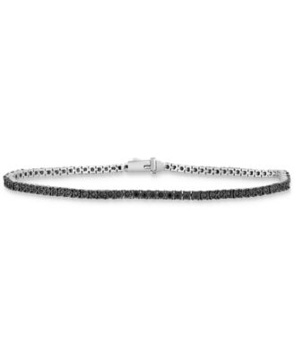 Macy's - Men's Black Diamond Tennis Bracelet (1 ct. t.w.) in 10k Gold (Also in White Diamond)